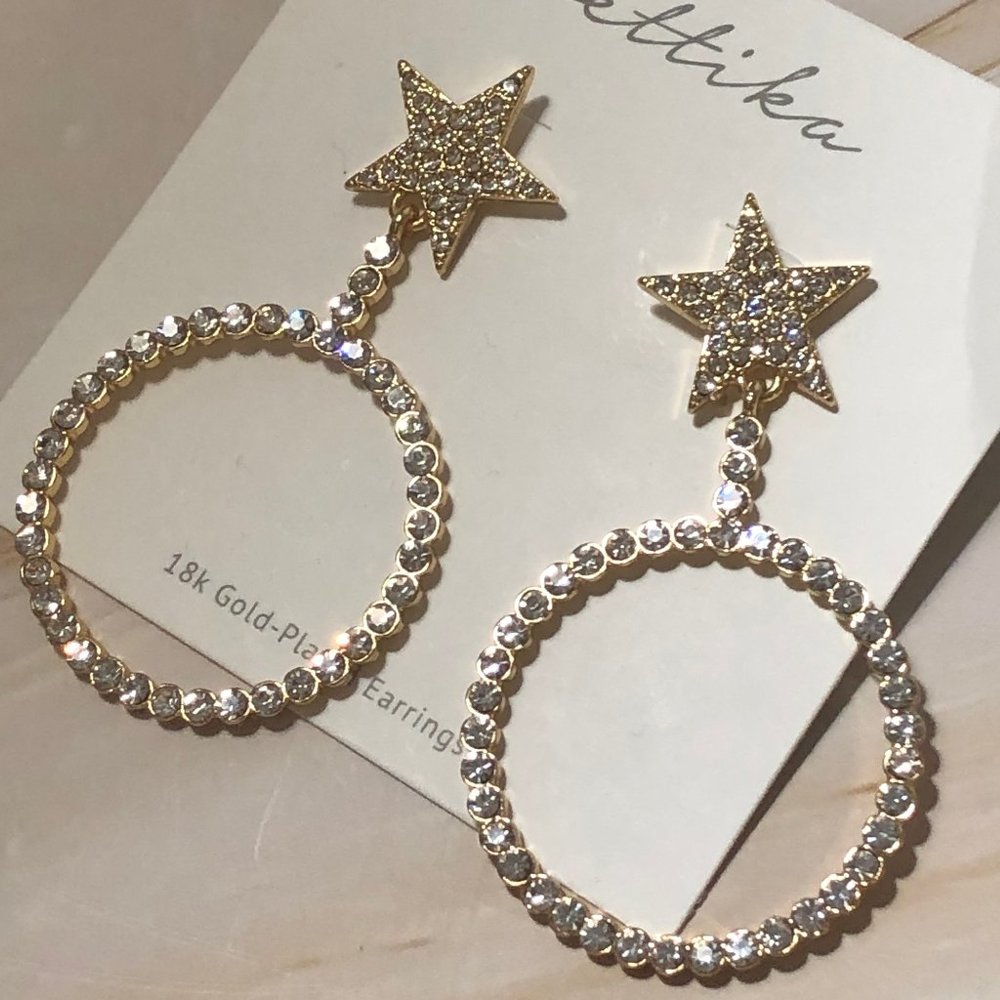 Star Hoop Earrings  by ETTIKA